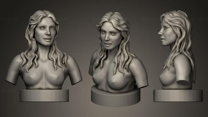 Бюсты и головы античные и исторические (Молодая девушка, BUSTA_0076) 3D модель для ЧПУ станка